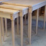 accent tables shaker nesting tables maple walnut pegs Shaker Nesting Tables