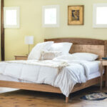 beds frame and panel bed queen cherry maple low footboard Shaker Frame and Panel Bed